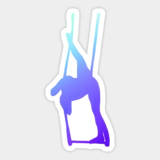 An aerialist in splits Sticker